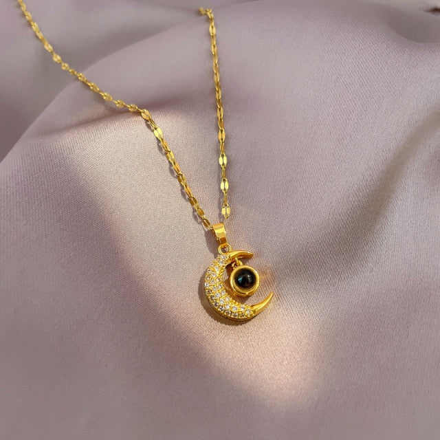 Collier Pendentif Lune